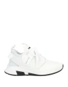 Tom Ford Woman Sneakers White Size 6.5 Calfskin, Polyamide, Polyester, Viscose In White