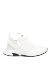 Tom Ford Woman Sneakers White Size 6.5 Calfskin, Polyamide, Polyester, Viscose In White