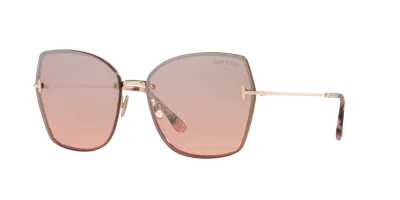 Tom Ford Nickie Oversized-frame Sunglasses In Gold