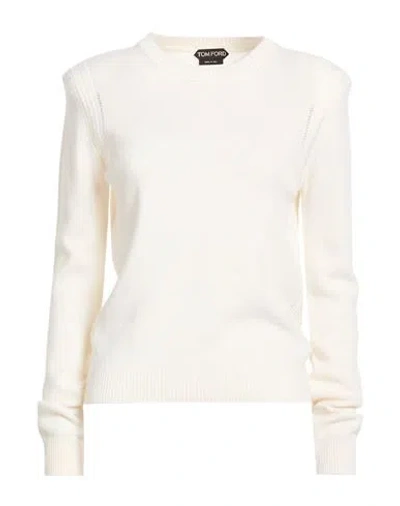 Tom Ford Woman Sweater Beige Size M Cashmere In White