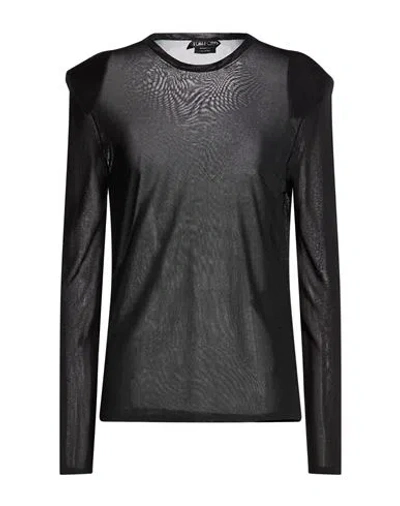 Tom Ford Woman Sweater Black Size Xs Viscose In Animal Print