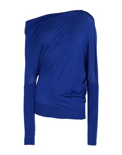 Tom Ford Woman Sweater Blue Size Xs Cashmere, Silk