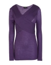 Tom Ford Woman Sweater Dark Purple Size L Cashmere, Silk
