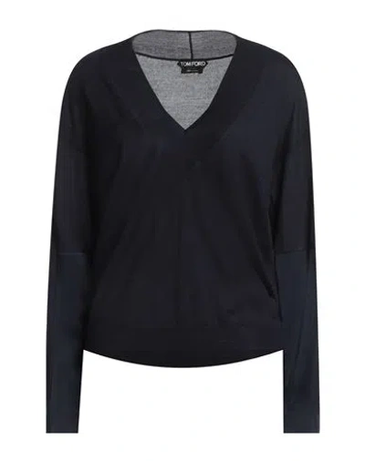Tom Ford Woman Sweater Midnight Blue Size Xs Cashmere, Silk In Blue
