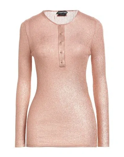 Tom Ford Woman Sweater Rose Gold Size S Cashmere, Silk In Rose Gold
