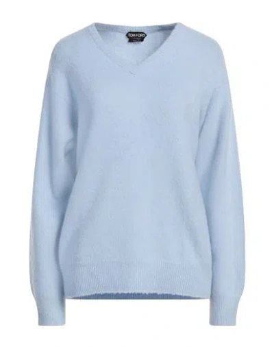 Tom Ford Woman Sweater Sky Blue Size Xs Cashmere In Gray
