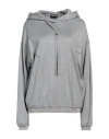 Tom Ford Woman Sweatshirt Grey Size L Silk, Cotton, Viscose, Elastane, Calfskin In Grey