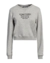 Tom Ford Woman Sweatshirt Grey Size M Cotton, Polyester, Polyurethane