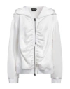Tom Ford Woman Sweatshirt White Size 2 Viscose, Polyester, Polyamide, Elastane, Calfskin