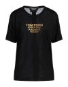 Tom Ford Printed Logo Crew Neck T-shirt In Black