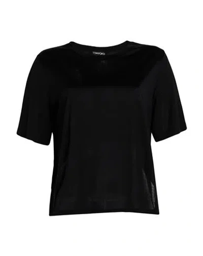 Tom Ford Woman T-shirt Black Size Xl Silk