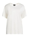 Tom Ford Woman T-shirt Cream Size 4 Silk In White