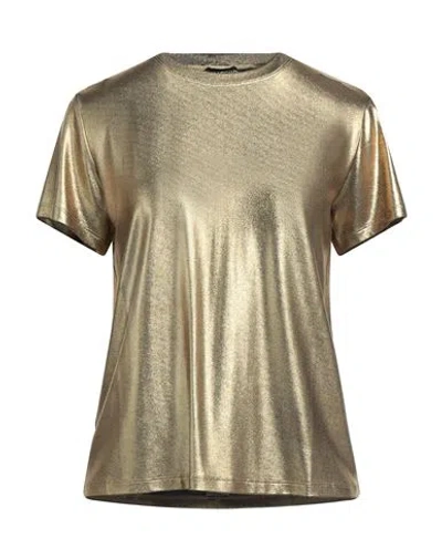 Tom Ford Woman T-shirt Gold Size 12 Viscose, Elastane