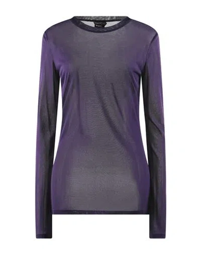 Tom Ford Woman T-shirt Purple Size 4 Viscose