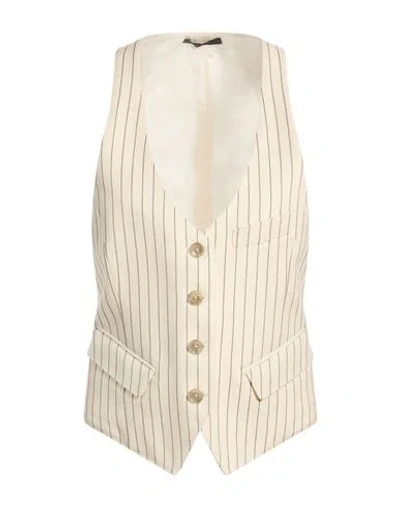 Tom Ford Woman Tailored Vest Cream Size 4 Wool, Silk, Polyester In White