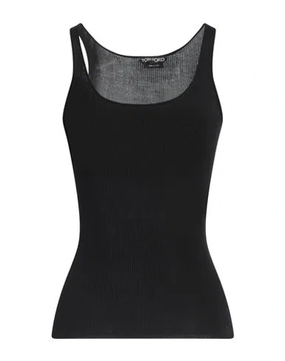 Tom Ford Woman Tank Top Black Size Xs Silk