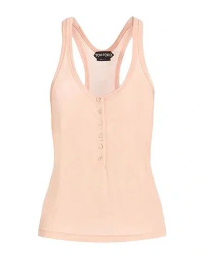 Tom Ford Woman Tank Top Blush Size 2 Viscose, Elastane In Pink
