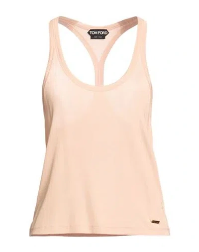 Tom Ford Woman Tank Top Blush Size 4 Viscose, Elastane In Pink