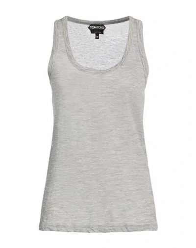 Tom Ford Woman Tank Top Grey Size 2 Cashmere In Gray