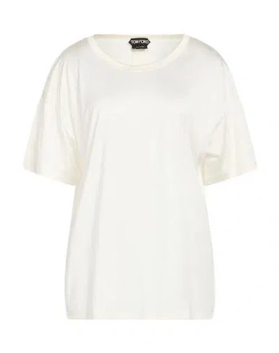 Tom Ford Woman Tank Top Ivory Size 6 Silk In White