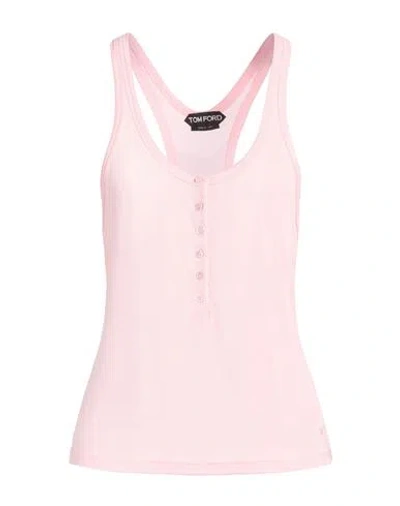 Tom Ford Woman Tank Top Light Pink Size 4 Viscose, Elastane