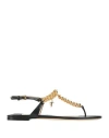Tom Ford Chainlink-strap Leather Sandals In Black