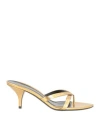 Tom Ford Woman Thong Sandal Gold Size 6 Calfskin