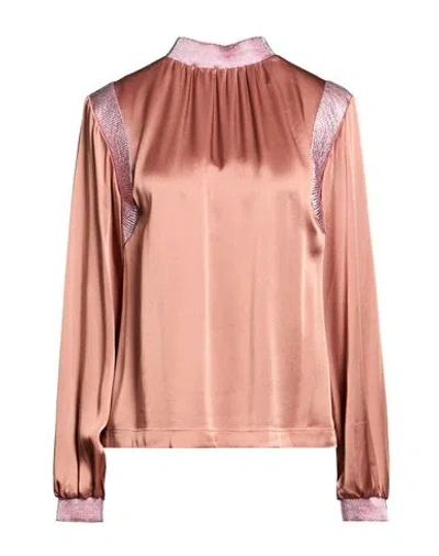 Tom Ford Woman Top Antique Rose Size 4 Acetate, Viscose, Lambskin In Pink