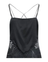 Tom Ford Woman Top Black Size 6 Silk, Elastane