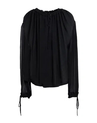 Tom Ford Woman Top Black Size 6 Silk, Viscose