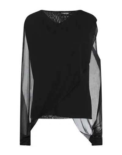 Tom Ford Woman Top Black Size 6 Viscose
