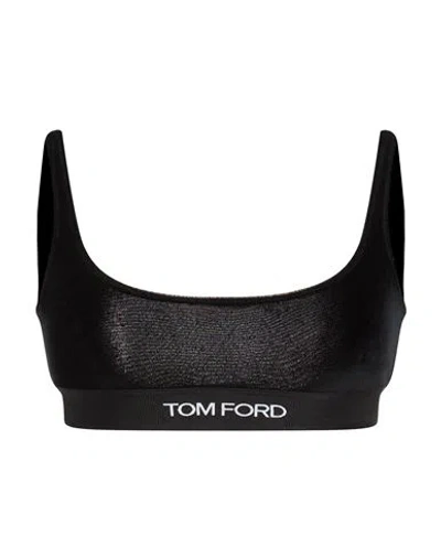 Tom Ford Woman Top Black Size Xxs Triacetate, Polyester