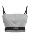 Tom Ford Woman Top Grey Size M Modal, Elastane In Gray