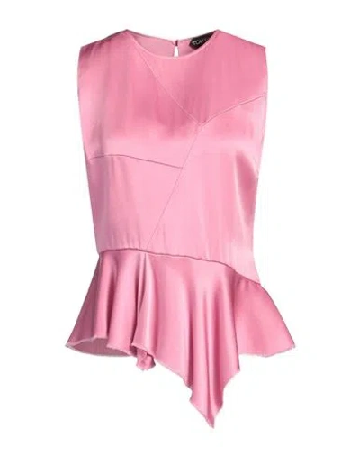 Tom Ford Woman Top Pink Size 2 Acetate, Viscose