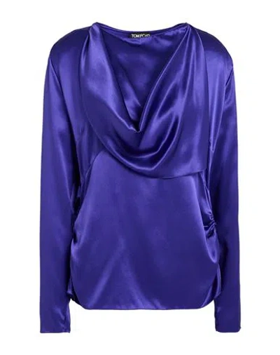Tom Ford Woman Top Purple Size 10 Silk In Purple