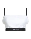 Tom Ford Woman Top White Size M Modal, Elastane In White
