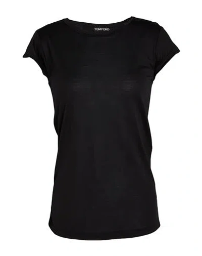 Tom Ford Woman T-shirt Black Size 2 Silk