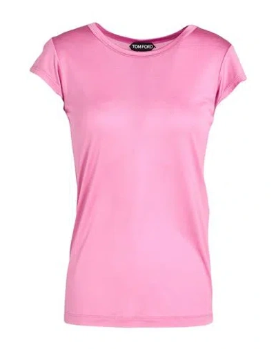 Tom Ford Woman T-shirt Pink Size 2 Silk