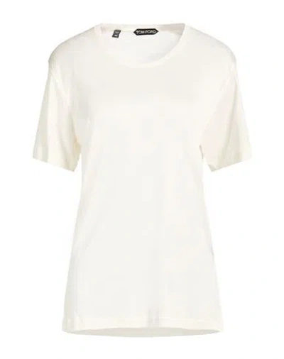 Tom Ford Woman T-shirt White Size 12 Silk