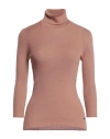 Tom Ford Woman Turtleneck Antique Rose Size M Cashmere, Silk In Pink