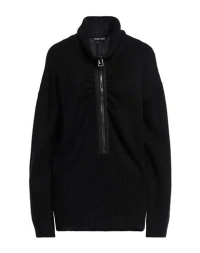 Tom Ford Woman Turtleneck Black Size M Cashmere, Silk, Polyamide, Elastane
