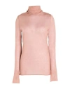 Tom Ford Woman Turtleneck Blush Size S Cashmere, Silk In Neutral