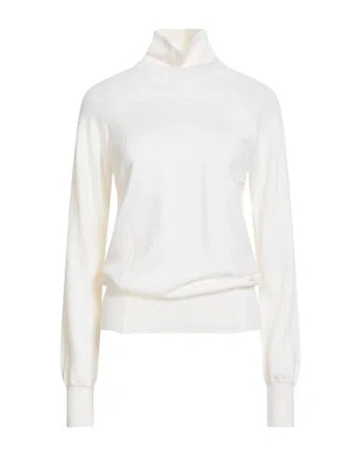 Tom Ford Woman Turtleneck Ivory Size L Virgin Wool In White