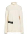 Tom Ford Woman Turtleneck Ivory Size Xs Cashmere, Lambskin In Neutral