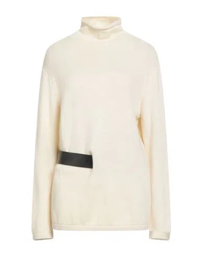 Tom Ford Woman Turtleneck Ivory Size Xs Cashmere, Lambskin In Neutral