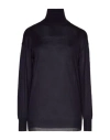 Tom Ford Woman Turtleneck Midnight Blue Size M Cashmere, Silk