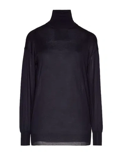 Tom Ford Woman Turtleneck Midnight Blue Size M Cashmere, Silk