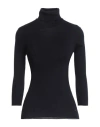Tom Ford Turtleneck Long-sleeve Fine Cashmere-silk Top In Blue