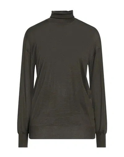 Tom Ford Woman Turtleneck Military Green Size S Cashmere, Silk