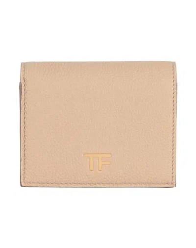 Tom Ford Woman Wallet Beige Size - Leather In Sand